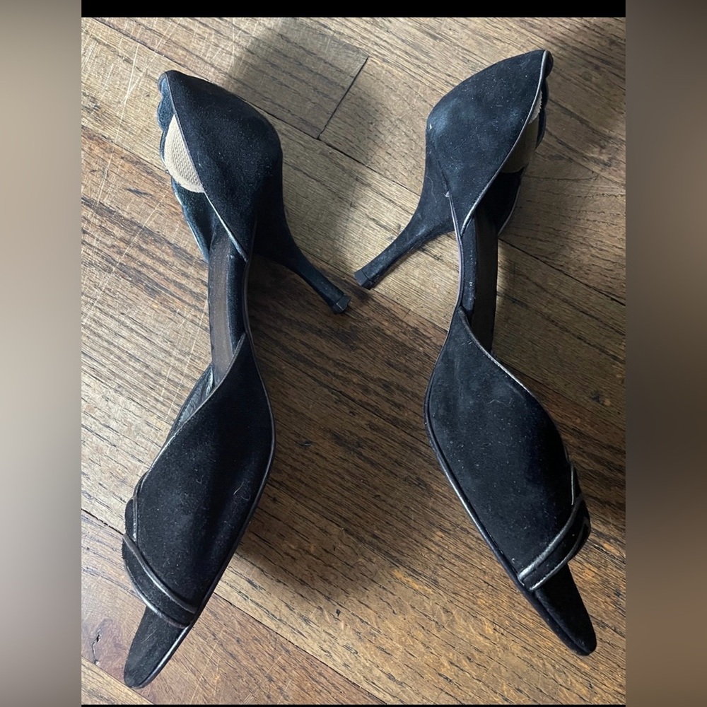 Banana Republic Italy Leather Heels Black Size 9 - Picture 5 of 9